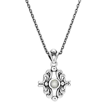 Collier i Sølv m. månesten