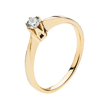 Ring i 8 kt. Guld m. zirkonia