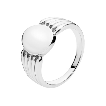  Oval pladering i Sølv