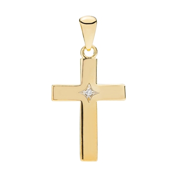 Vedhæng med Kors i Guld