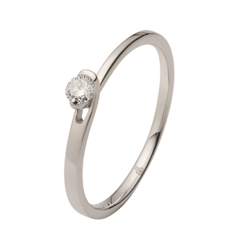 Diamantring i Hvidguld
