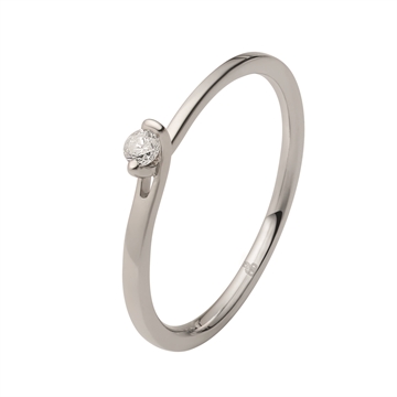 Diamantring i Hvidguld
