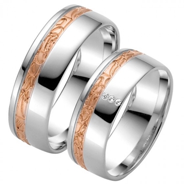 Vielsesringe i Rødguld og Hvidguld