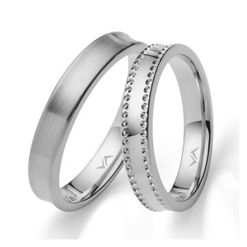 BARTOLI Amoris  vielsesringe i hvidguld