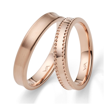 BARTOLI Amoris  vielsesringe i rosaguld