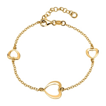 Armbånd i Sølv med hjerter