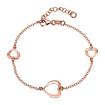 Armbånd i Sølv med hjerter