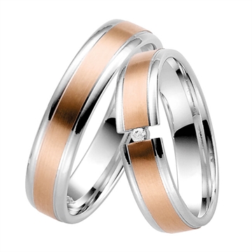 RAUSCHMAYER vielsesringe rødguld og hvidguld