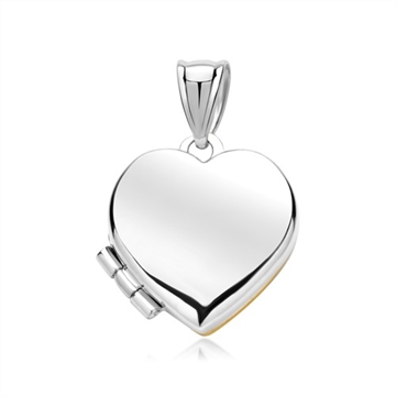 Vedhæng i Guld & Hvidguld m. hjerte