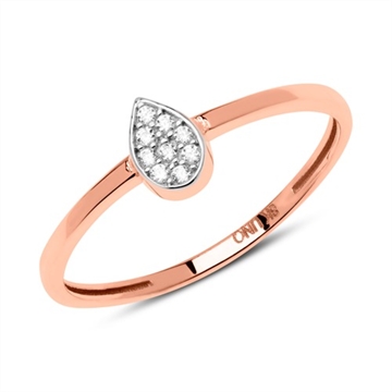 Ring i Rosaguld med dråne