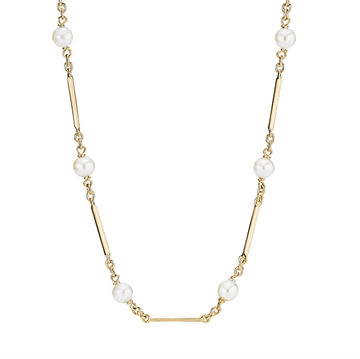 Collier i Guld med Perler