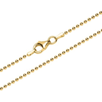 Forgyldt kuglekæde i Sølv