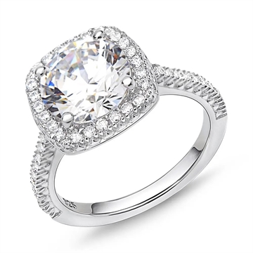 Forlovelsesring i Sølv m. zirkonia