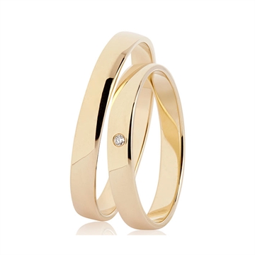 BARTOLI Classic vielsesringe i guld