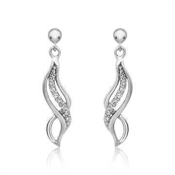 Ørehænger sølv m. zirkonia