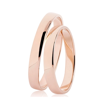 BARTOLI Classic vielsesringe i rosaguld